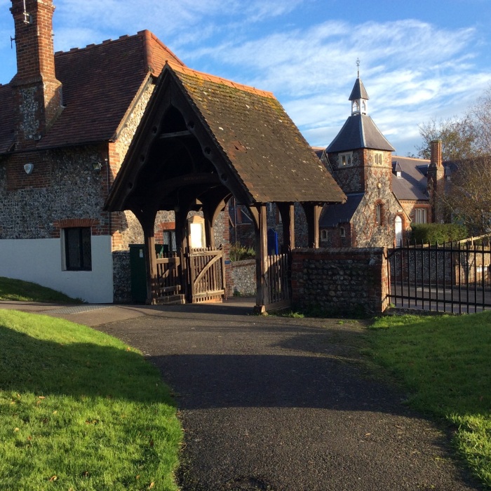 English village church lychgate