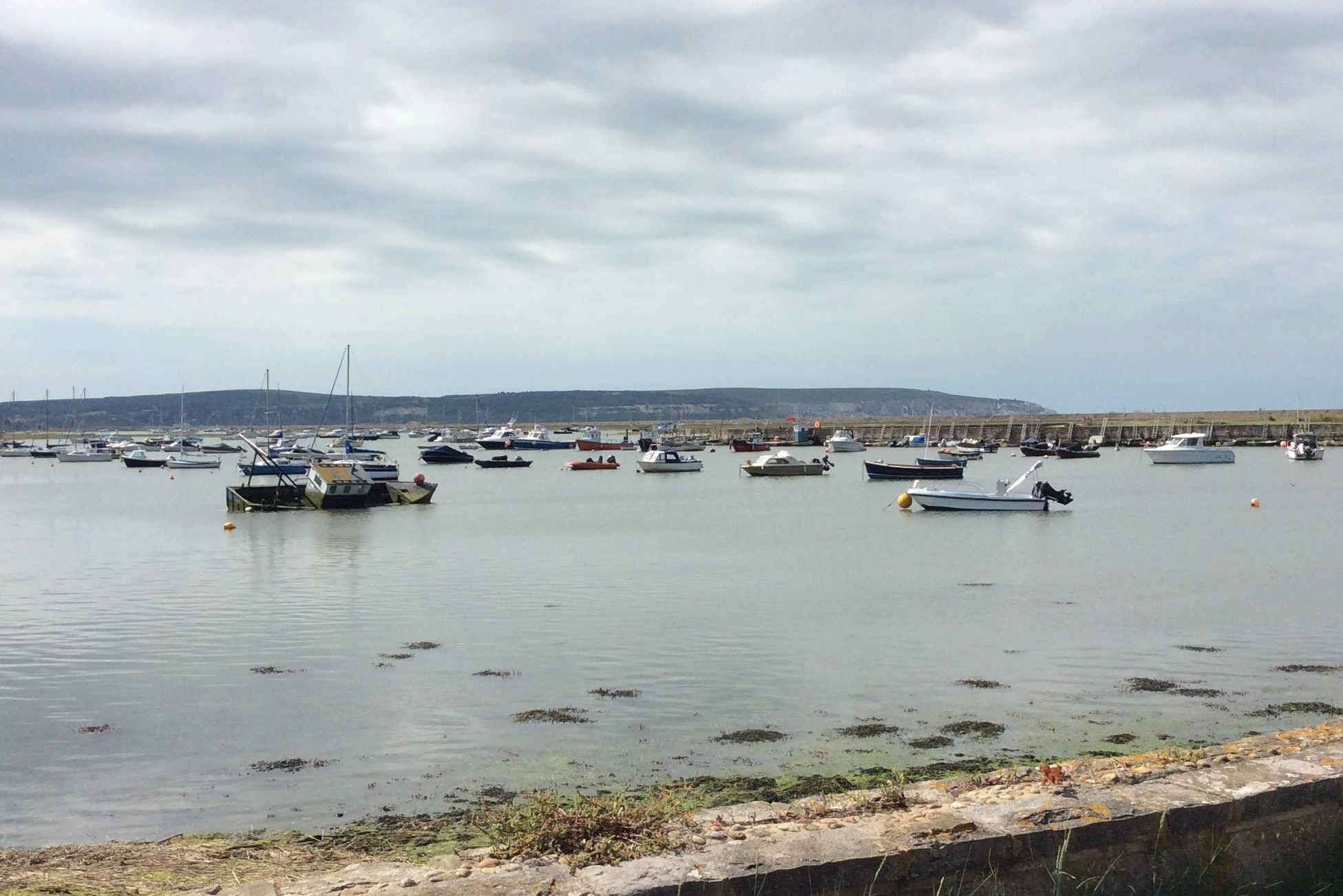 Keyhaven harbour with yachts